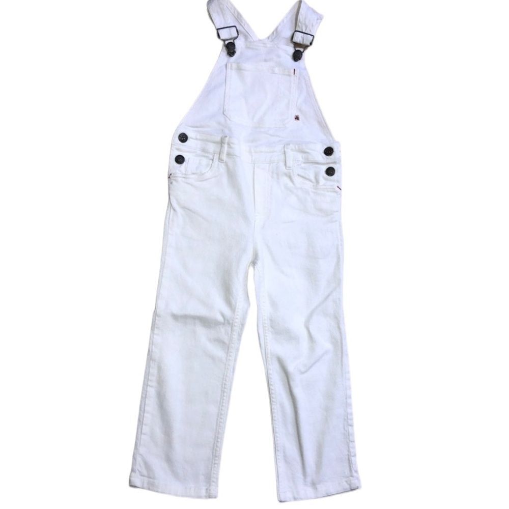 Bonpoint White Jean Overalls, size 4t